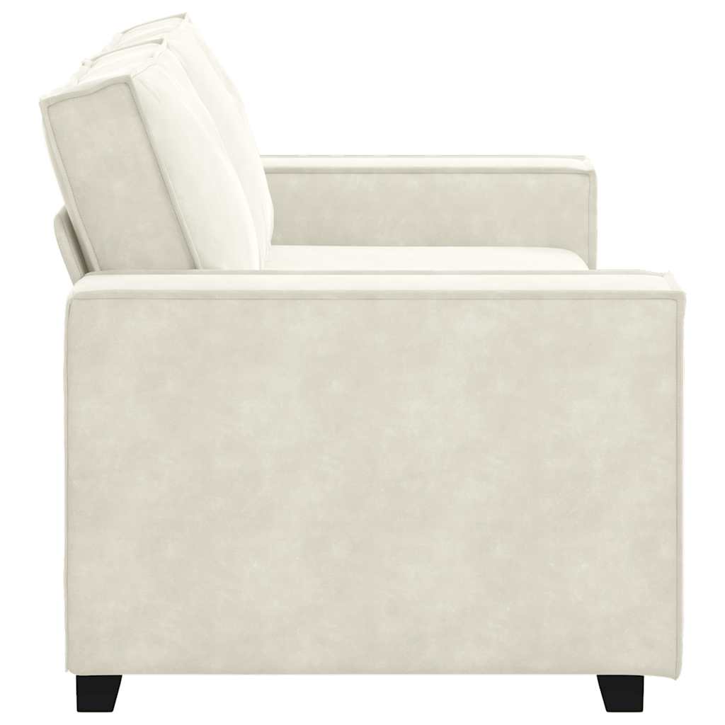 2-Sitzer-Sofa Creme 140 cm Samt