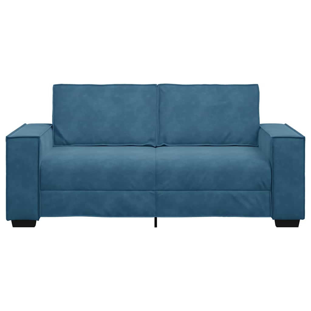 2-Sitzer-Sofa Blau 140 cm Samt