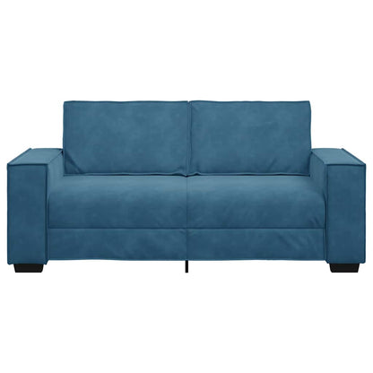 2-Sitzer-Sofa Blau 140 cm Samt