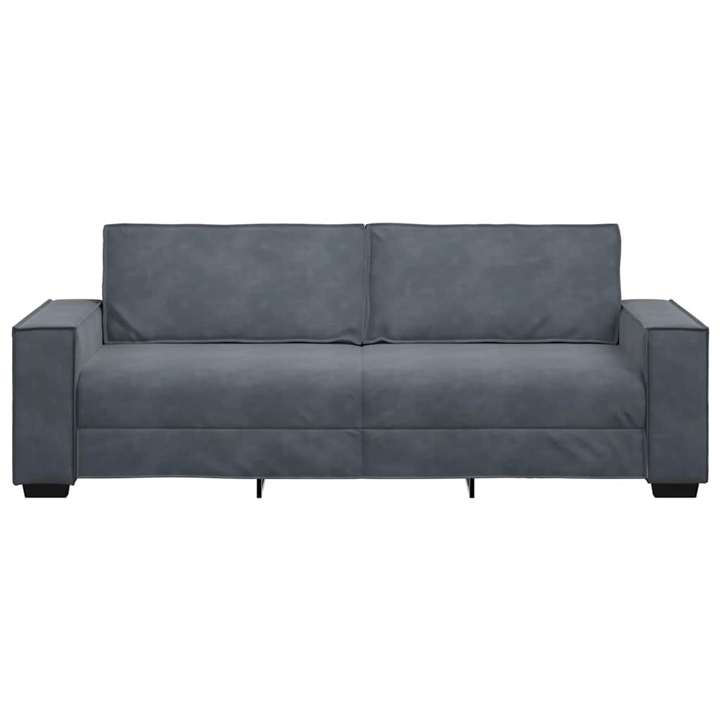 3-Sitzer-Sofa Dunkelgrau 180 cm Samt