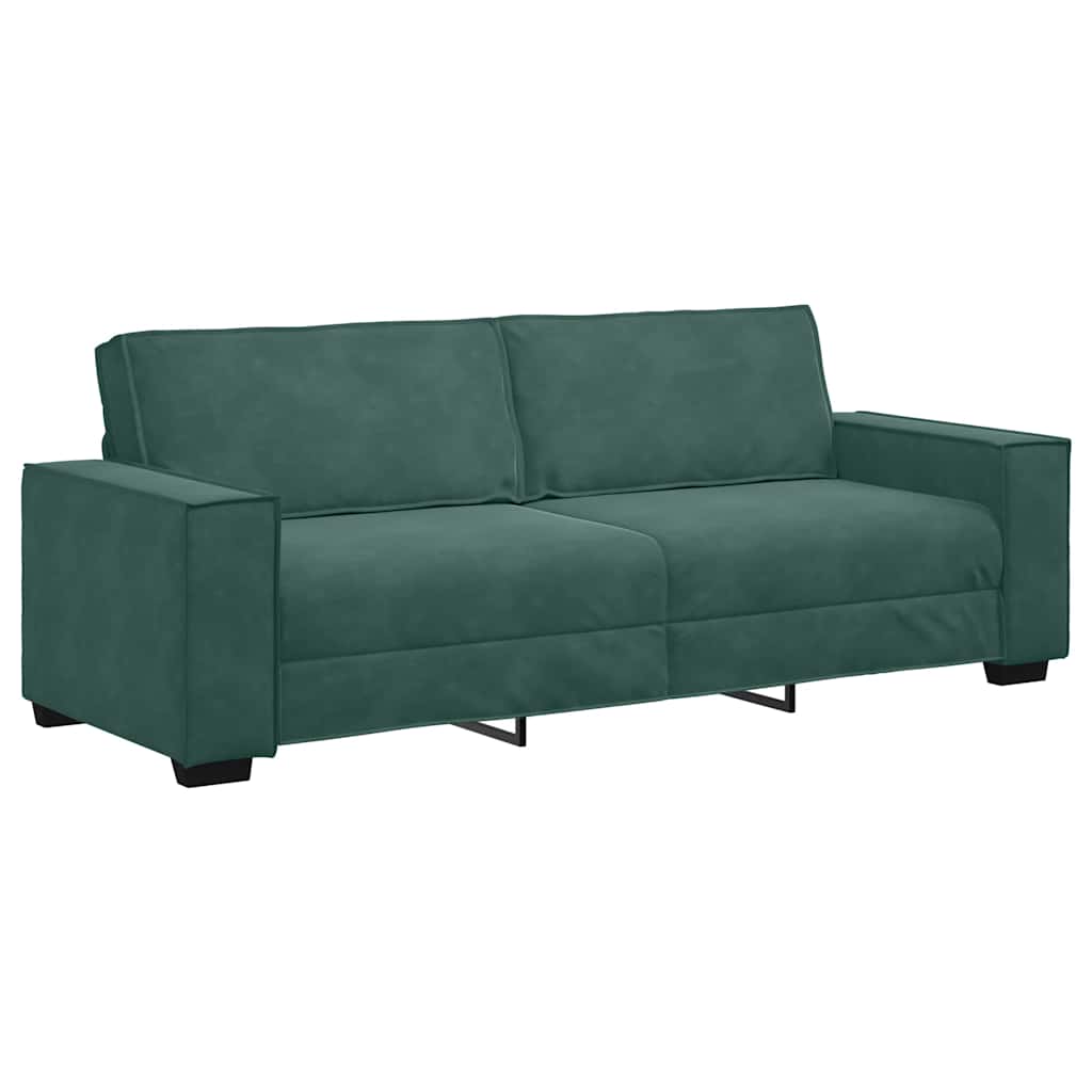 3-Sitzer-Sofa Dunkelgrün 180 cm Samt