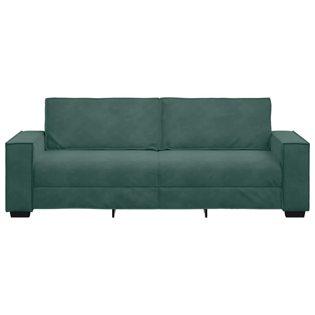 3-Sitzer-Sofa Dunkelgrün 180 cm Samt