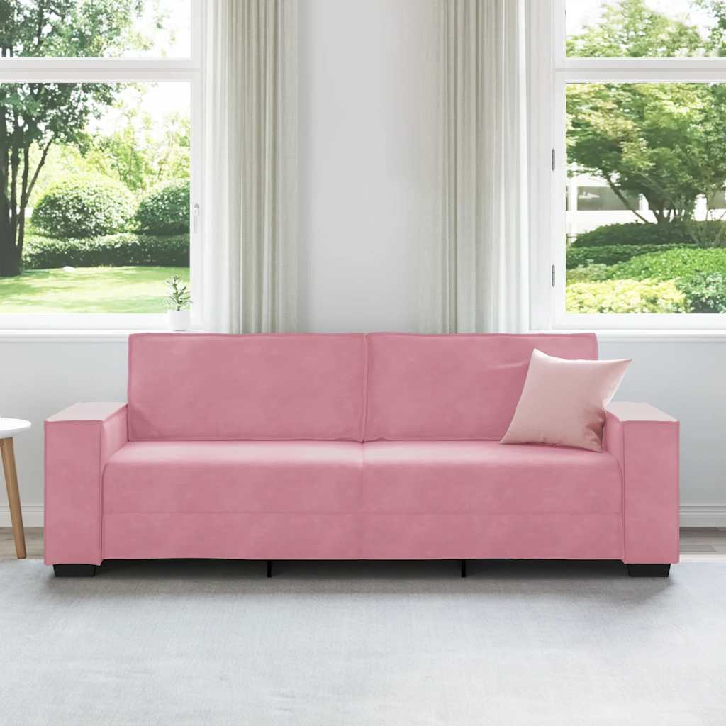 3-Sitzer-Sofa Rosa 180 cm Samt