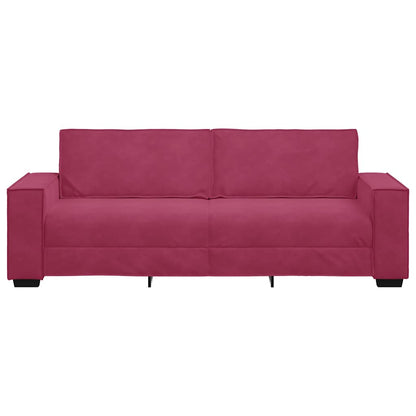 3-Sitzer-Sofa Weinrot 180 cm Samt