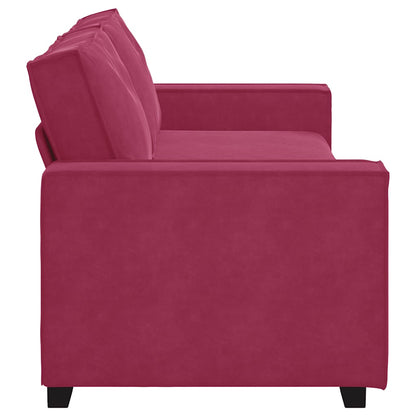 3-Sitzer-Sofa Weinrot 180 cm Samt