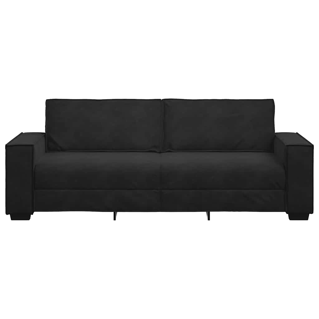 3-Sitzer-Sofa Schwarz 180 cm Samt