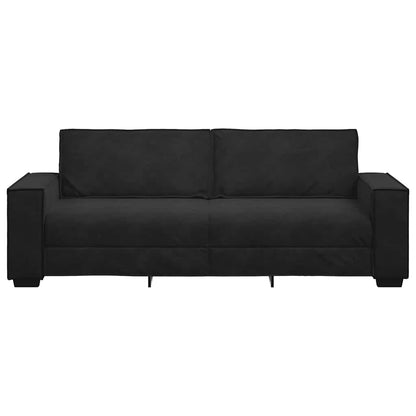 3-Sitzer-Sofa Schwarz 180 cm Samt