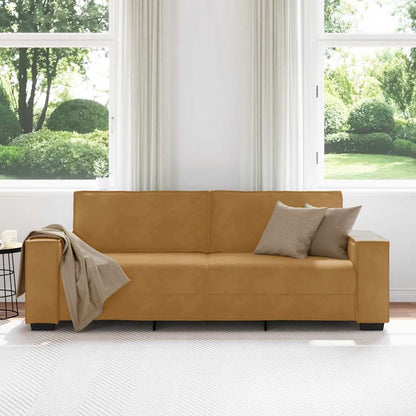 3-Sitzer-Sofa Braun 180 cm Samt
