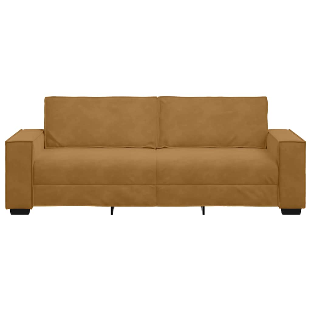 3-Sitzer-Sofa Braun 180 cm Samt