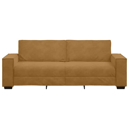 3-Sitzer-Sofa Braun 180 cm Samt