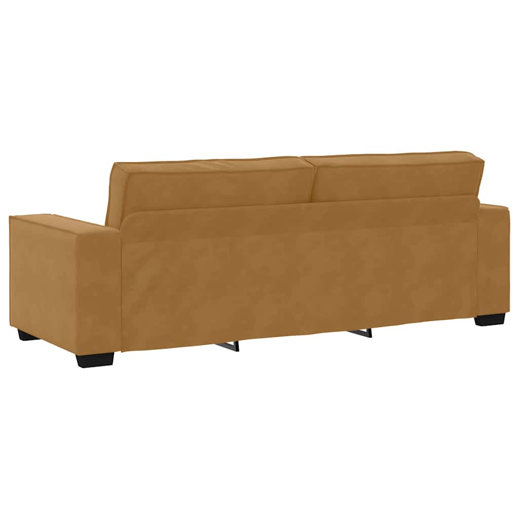 3-Sitzer-Sofa Braun 180 cm Samt