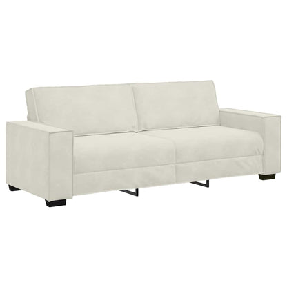3-Sitzer-Sofa Creme 180 cm Samt