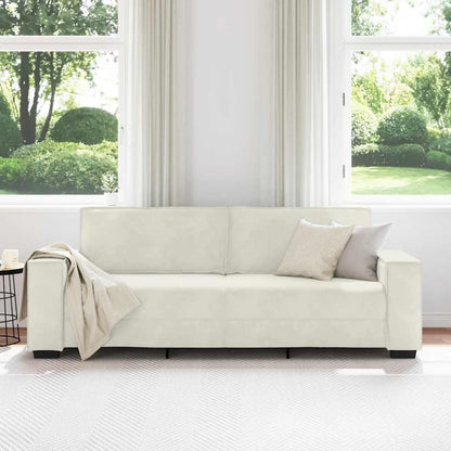 3-Sitzer-Sofa Creme 180 cm Samt