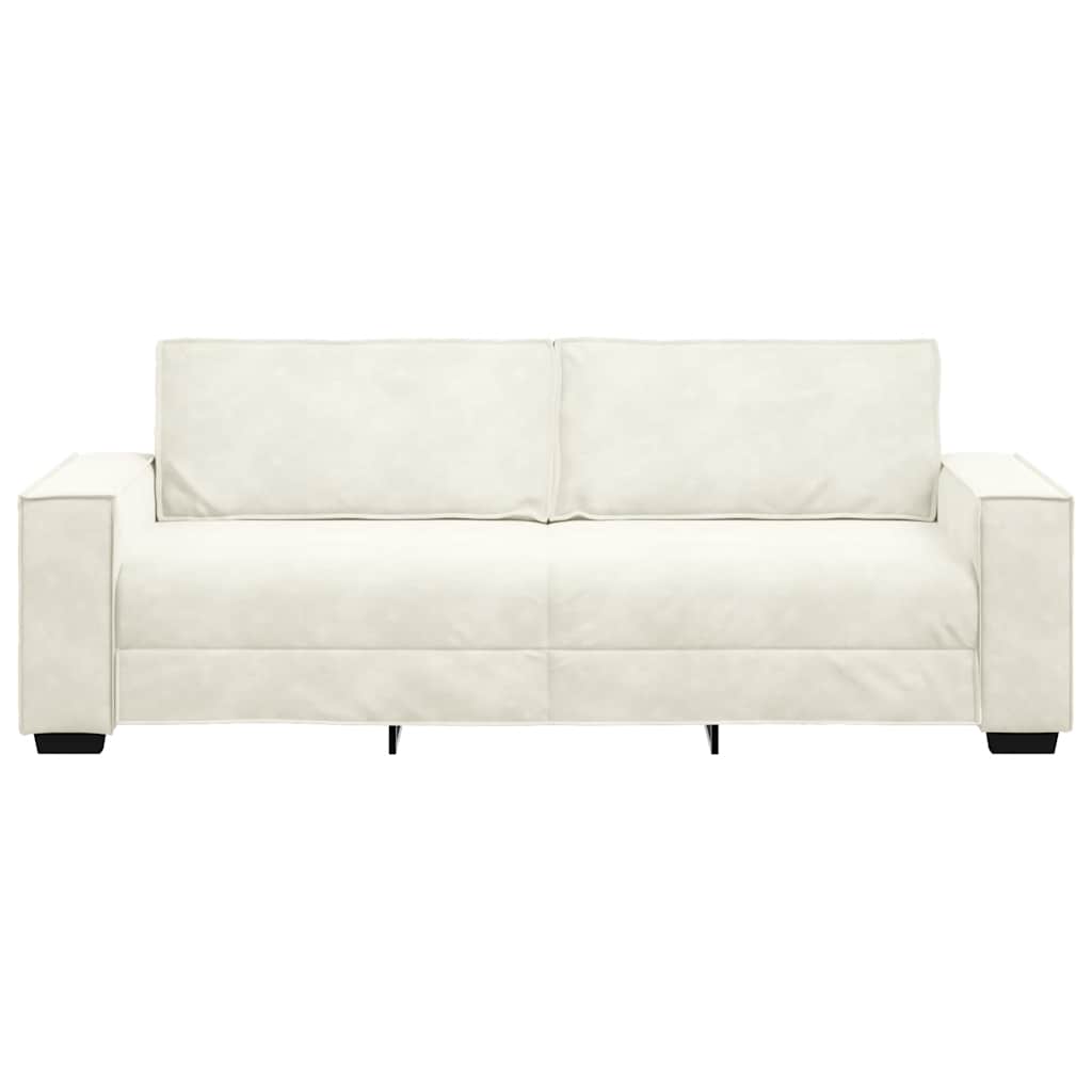 3-Sitzer-Sofa Creme 180 cm Samt