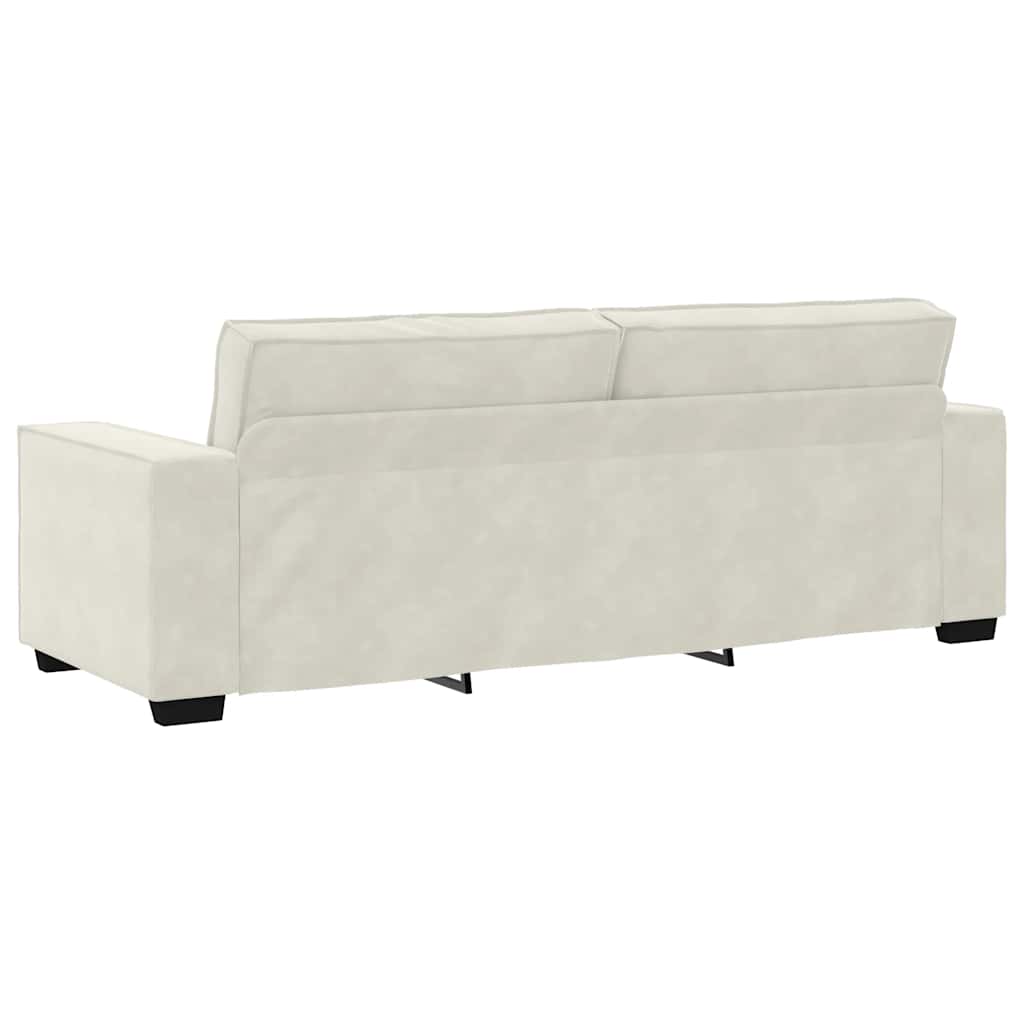 3-Sitzer-Sofa Creme 180 cm Samt