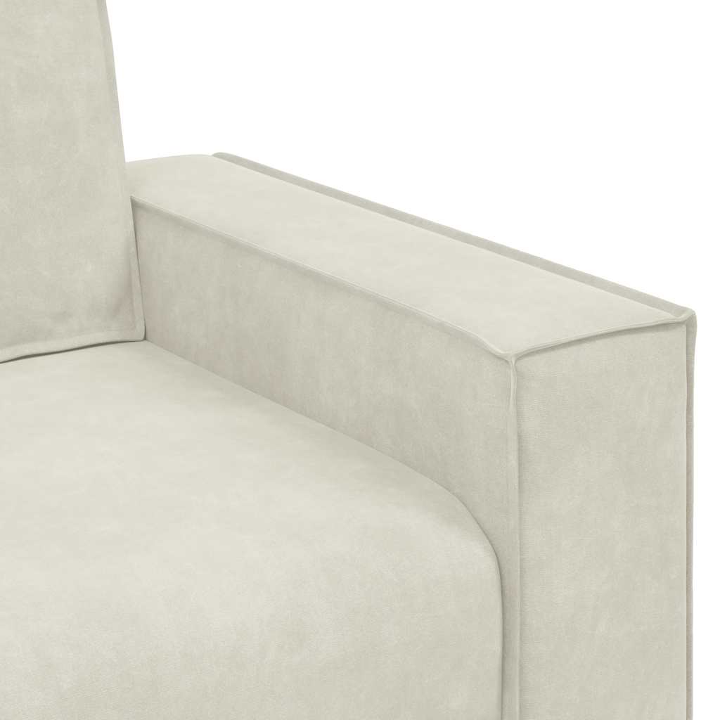 3-Sitzer-Sofa Creme 180 cm Samt