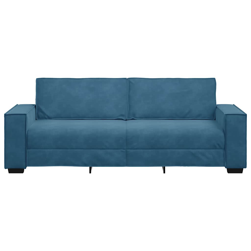 3-Sitzer-Sofa Blau 180 cm Samt
