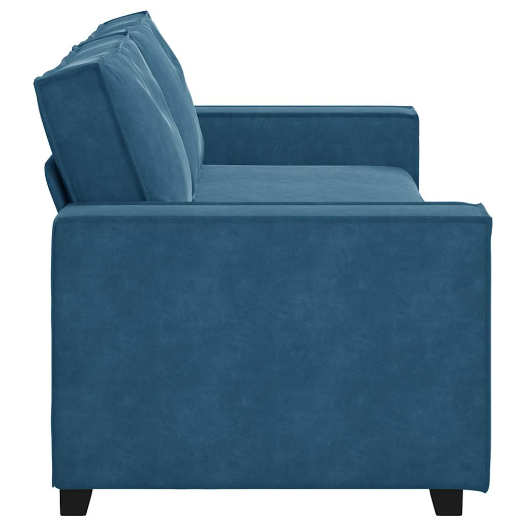 3-Sitzer-Sofa Blau 180 cm Samt