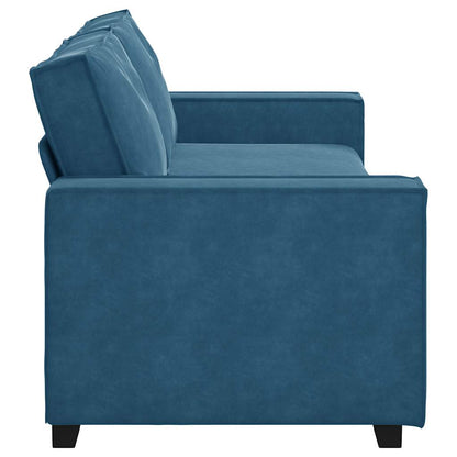 3-Sitzer-Sofa Blau 180 cm Samt