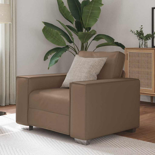 Sofasessel mit Kissen Cappuccino 99 x 78 x 84 cm Kunstleder