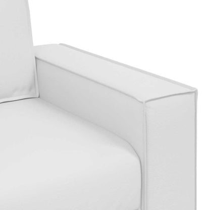 Sofa Sessel 59 cm mit Kissen Weiß Kunstleder