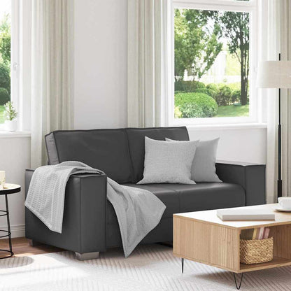 Loveseat Sofa 160 cm mit Kissen Grau Kunstleder