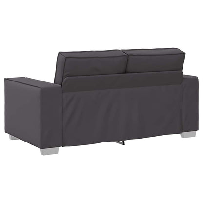 Loveseat Sofa 160 cm mit Kissen Grau Kunstleder