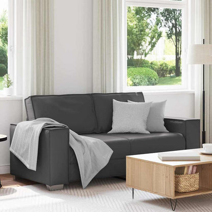 Loveseat Sofa 180 cm mit Kissen Grau Kunstleder