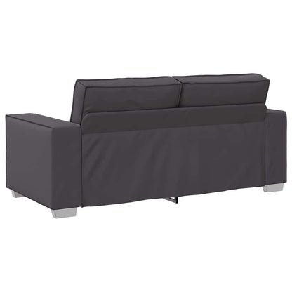 Loveseat Sofa 180 cm mit Kissen Grau Kunstleder