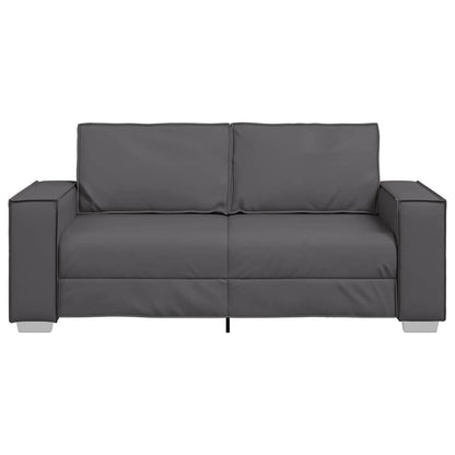 Loveseat Sofa 180 cm mit Kissen Grau Kunstleder
