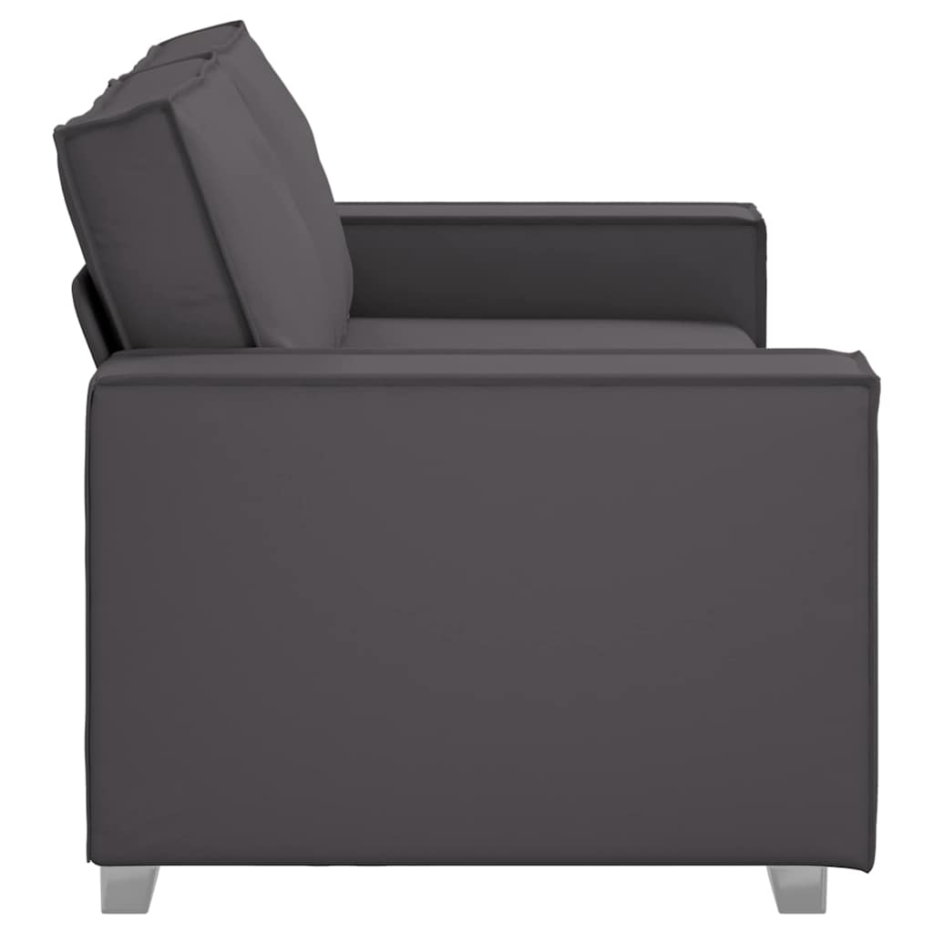 Loveseat Sofa 180 cm mit Kissen Grau Kunstleder