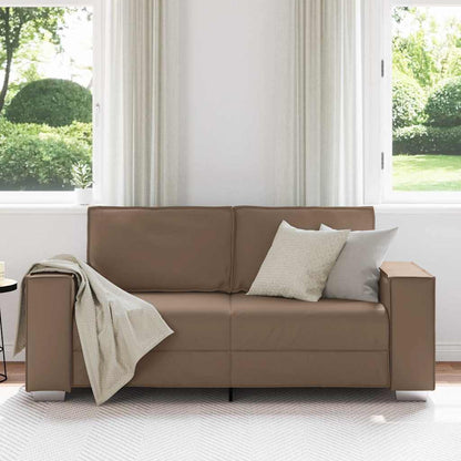 Loveseat Sofa 180 cm mit Kissen Cappuccino Kunstleder