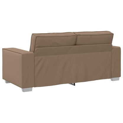 Loveseat Sofa 180 cm mit Kissen Cappuccino Kunstleder