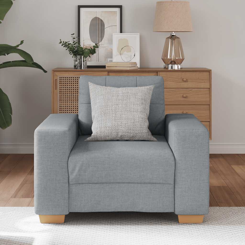 Sessel Hellgrau 60 cm Stoff