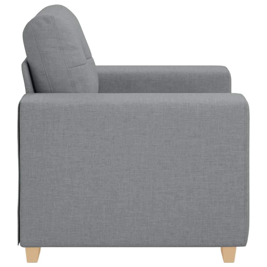 Sessel Hellgrau 60 cm Stoff
