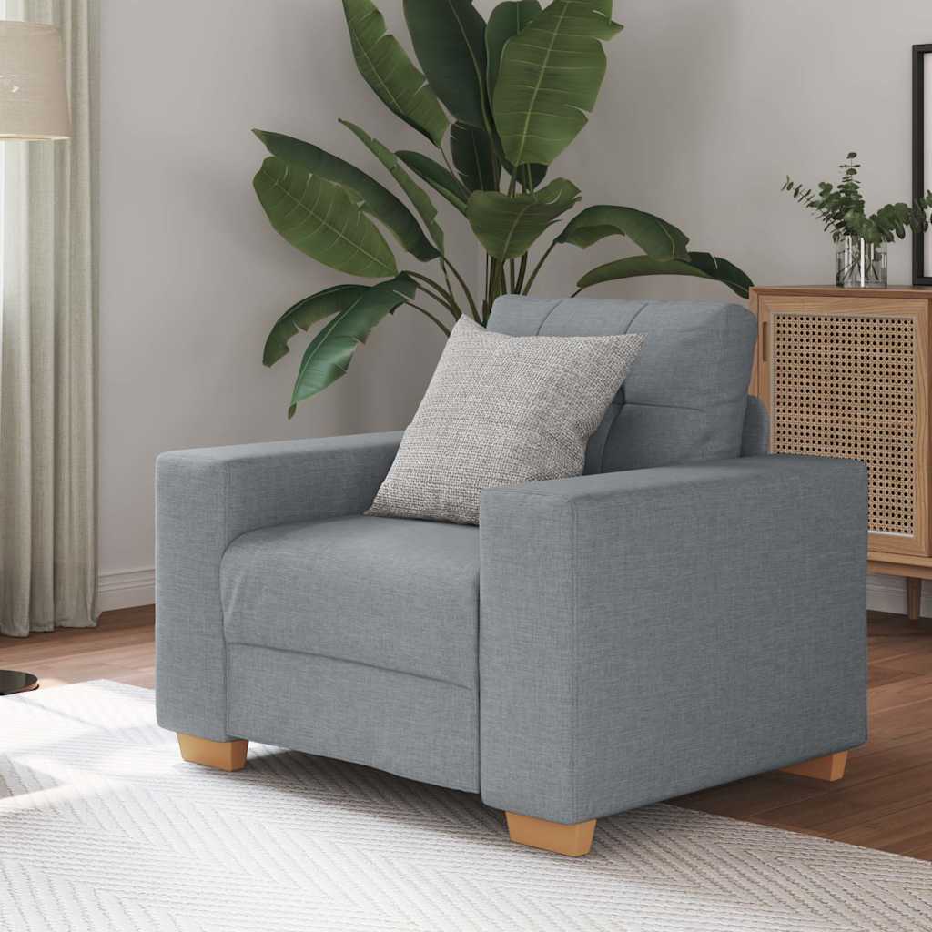 Sessel Hellgrau 60 cm Stoff