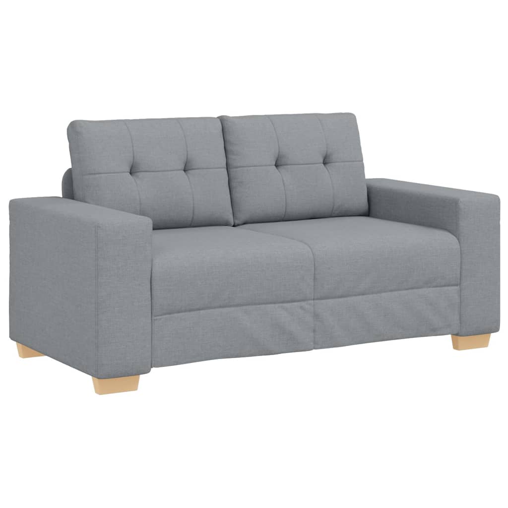 Zweisitzer-Sofa Hellgrau 120 cm Stoff