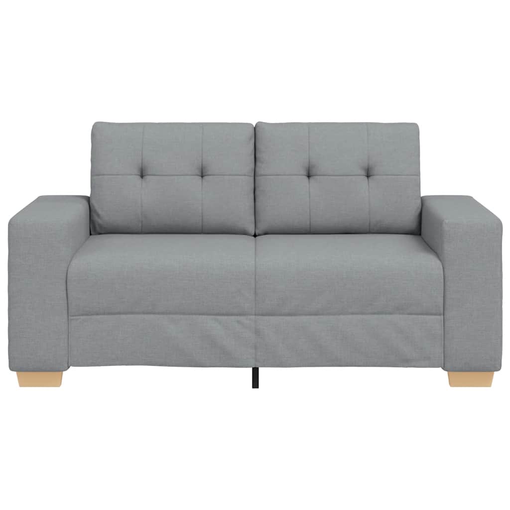 Zweisitzer-Sofa Hellgrau 120 cm Stoff