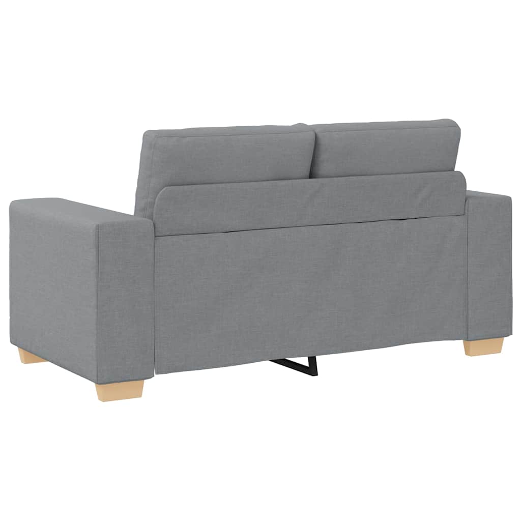 Zweisitzer-Sofa Hellgrau 120 cm Stoff