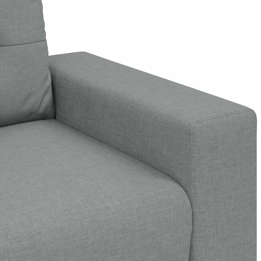 Zweisitzer-Sofa Hellgrau 120 cm Stoff