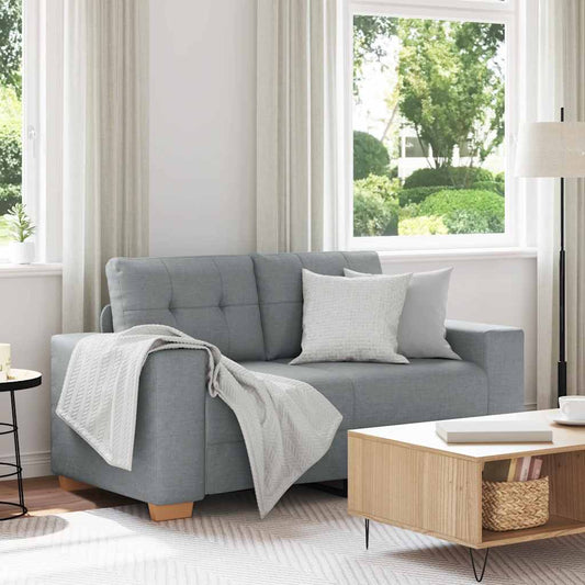 Zweisitzer-Sofa Hellgrau 120 cm Stoff