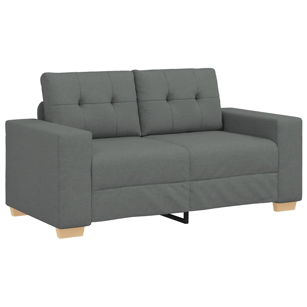 Zweisitzer-Sofa Dunkelgrau 120 cm Stoff
