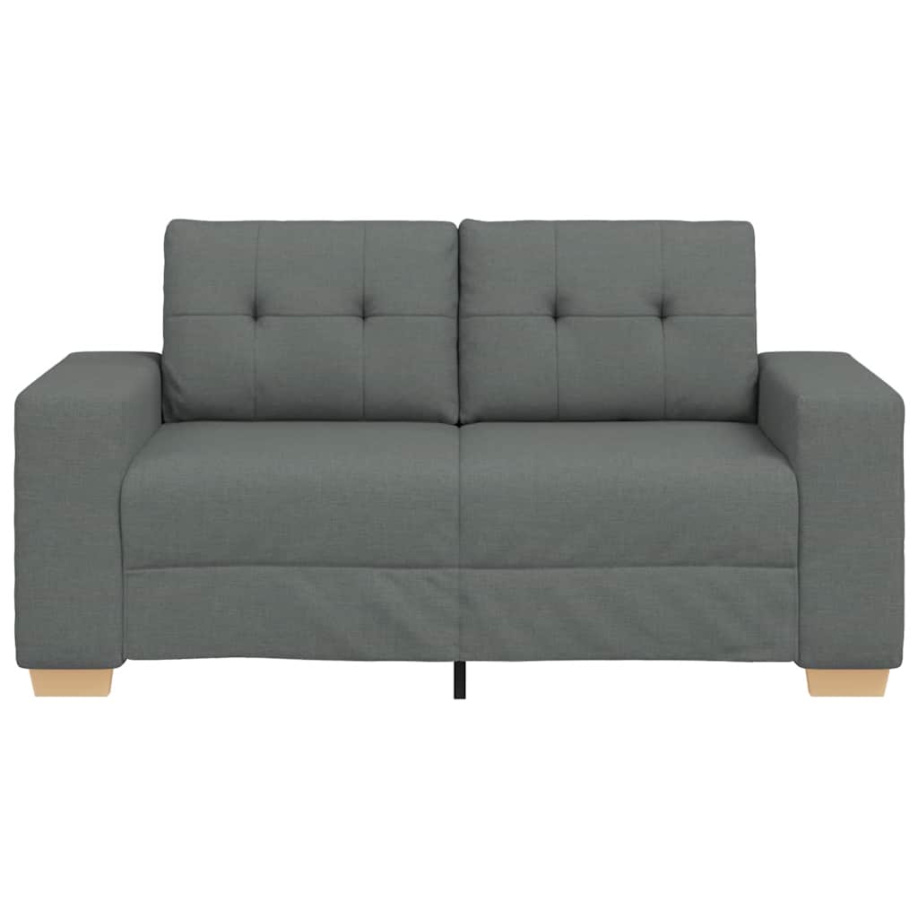Zweisitzer-Sofa Dunkelgrau 120 cm Stoff