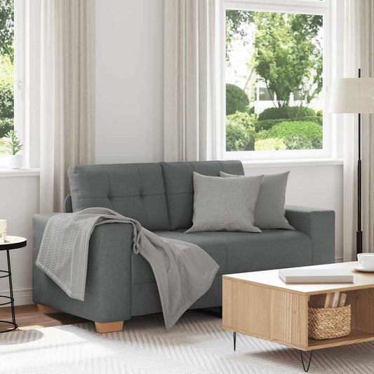 Zweisitzer-Sofa Dunkelgrau 120 cm Stoff