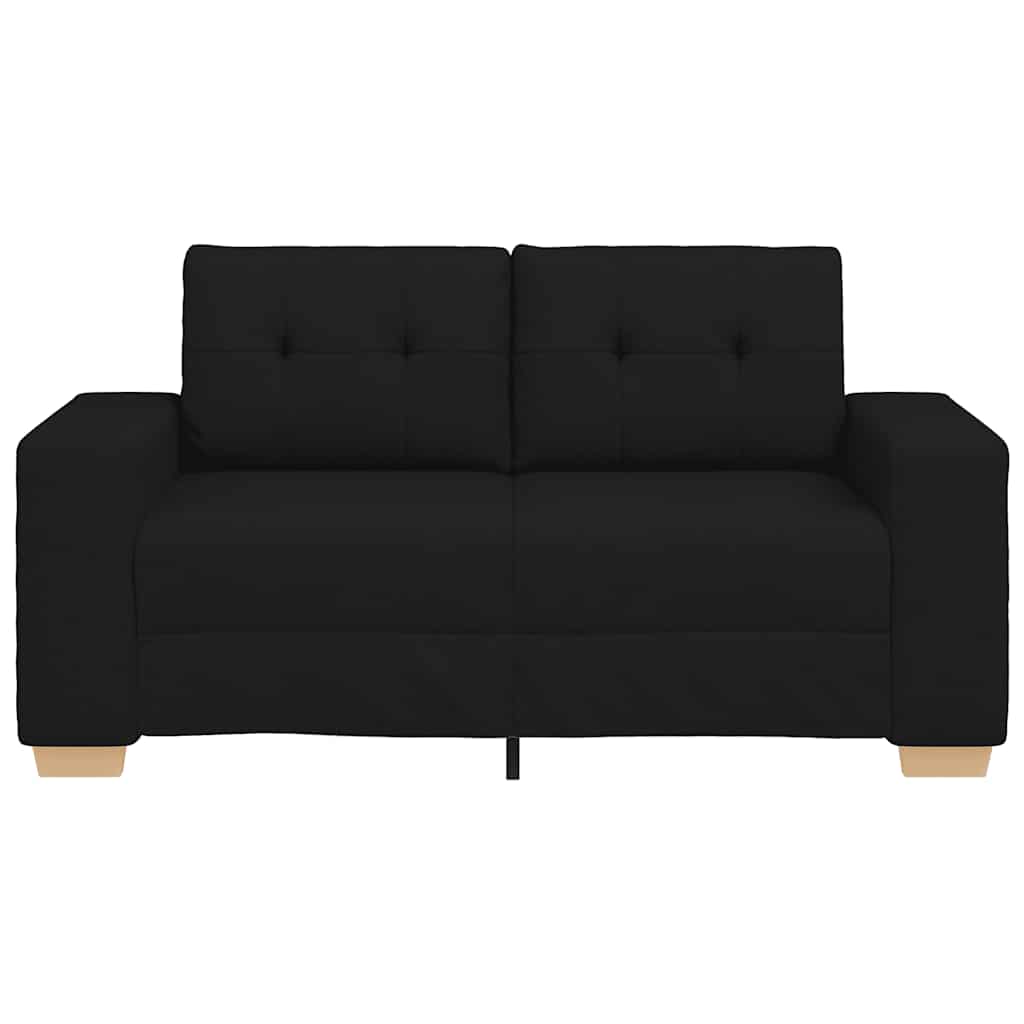 Zweisitzer-Sofa Schwarz 120 cm Stoff