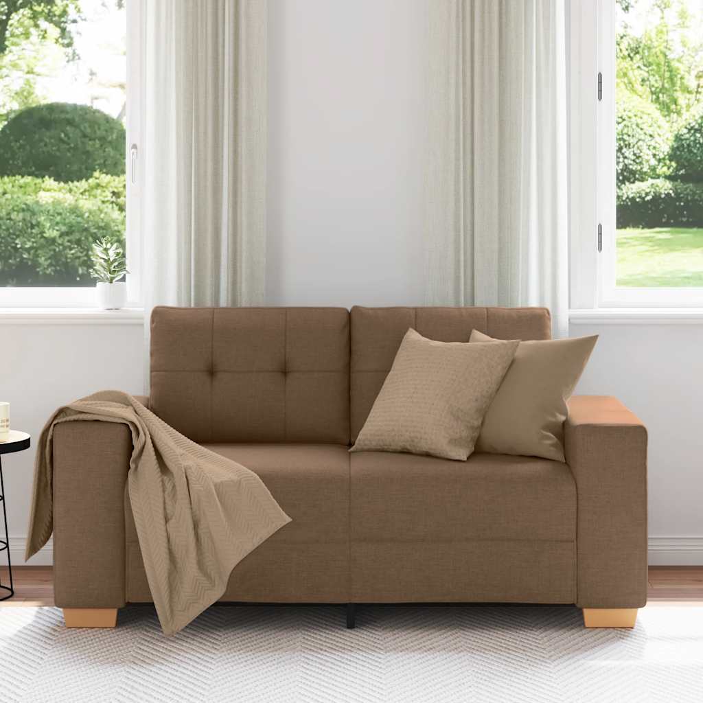 Loveseat-Sofa Braun 120 cm Stoff