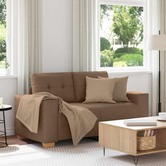 Loveseat-Sofa Braun 120 cm Stoff