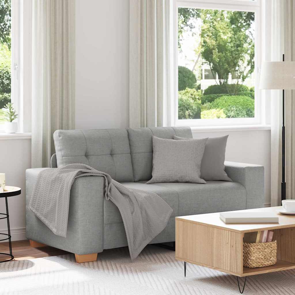 Zweisitzer-Sofa mit Kissen Wolken-Grau Stoff