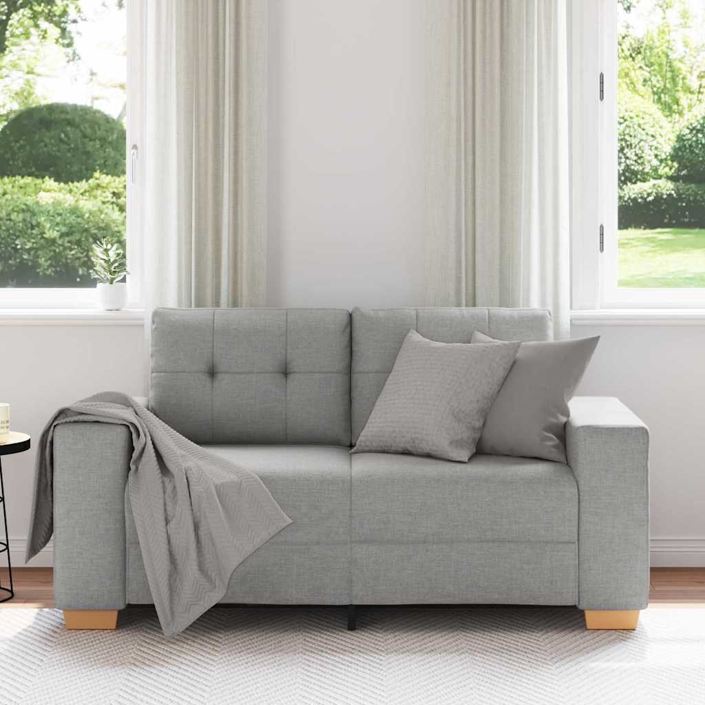 Zweisitzer-Sofa mit Kissen Wolken-Grau Stoff