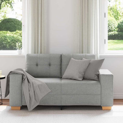 Zweisitzer-Sofa mit Kissen Wolken-Grau Stoff